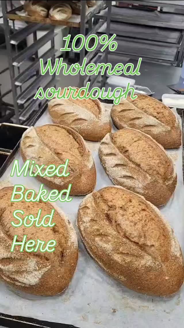 100% Wholemeal sourdough, real sourdough made from scratch no yeast, no mixes. #artisanbakery #suportlocal #indepentantbakery #familybakery #realsourdough