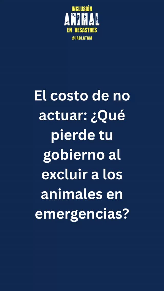 Los desastres no esperan, y sus costos tampoco. En Latinoamérica, $3,500 millones se pierden cada año por no proteger a los animales en emergencias (CEPAL, 2021). Pero gobiernos como el de Costa Rica ya demostraron que incluirlos en los planes salva vidas, dinero y fortalece comunidades. ¿Tu institución está lista para liderar el cambio?
#GobiernosQueProtegen #IADLatam #inclusionanimalendesastres #animal #amor