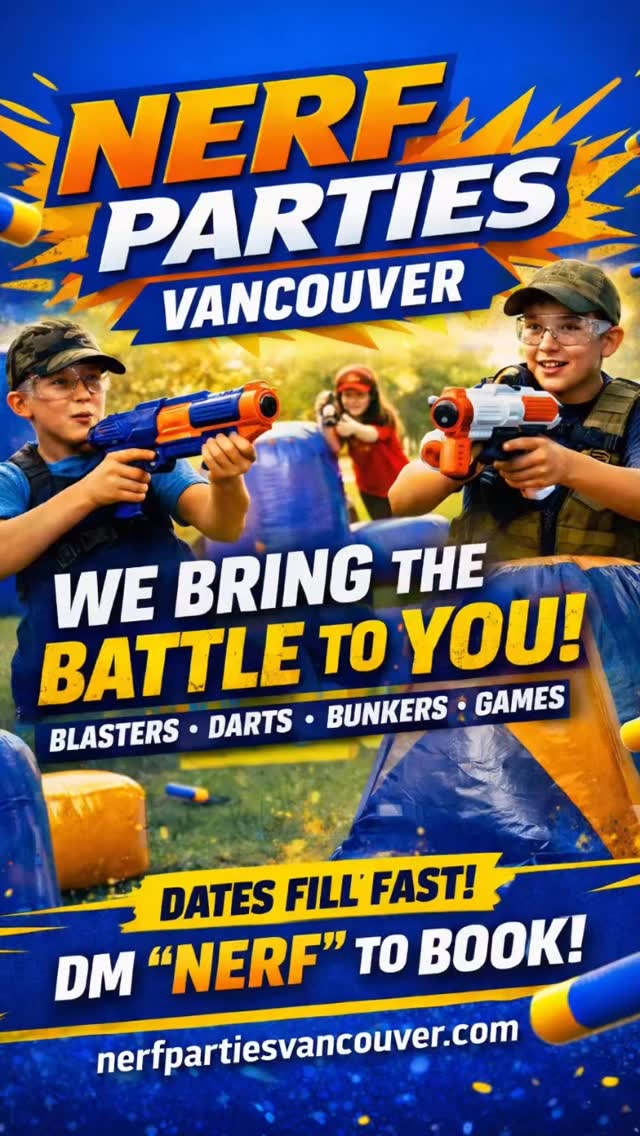 Nerf battles delivered to you!
We bring the battlefield, blasters, and referee so the kids can jump straight into the action.
Choose from our Basic, Premium, or Ultimate party packages and let the Nerf showdown begin!
Perfect for birthdays, team parties, and backyard battles.
📍 Vancouver, WA
📅 Book your party at nerfpartiesvancouver.com
#nerfparty #nerfbattle #vancouverwa #kidsbirthdayparty #birthdaypartyideas