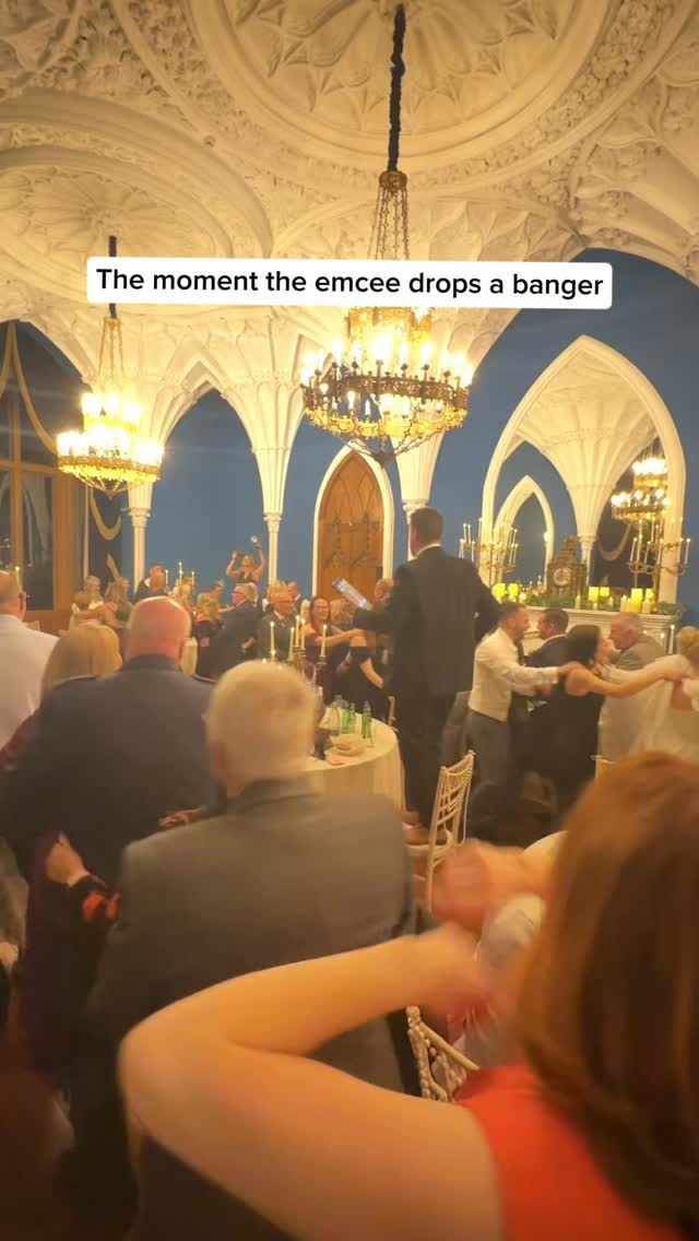 This was the moment the guests KNEW it would be a crazy fun day 🥳 #weddings