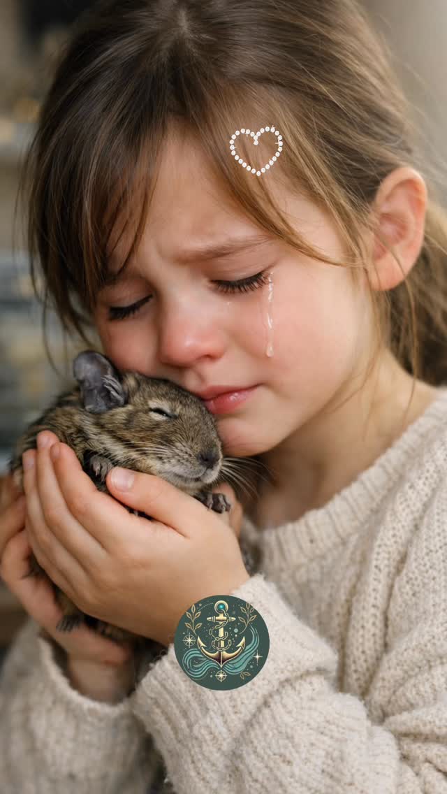 😥 Abschiednehmen. Nun stehen wir selbst mitten darin… Auch wir bleiben nicht verschont.
🐀 Unsere geliebte Degudame war sehr krank. Der erste Weg führte zum Tierarzt: Untersuchung, Diagnose, Hoffnung. Vielleicht kann man noch helfen.
Am nächsten Tag gingen wir noch einmal. Dieses Mal mit dem leisen Wissen im Herzen, dass wir sie wahrscheinlich erlösen müssen.
🩺 Die Tierärztin gab meiner Tochter ihr Stethoskop. Sie durfte selbst das Herz und die Lunge abhören. Sie hörte, wie schwer die Lunge arbeitete. Wie erschöpft das kleine Wesen war.
💧Ich sah in ihren Augen, wie sich etwas ordnete. Wie Bewusstsein & Verstehen entstand.
Nicht aufgeben. Sondern aus Liebe Leiden beenden.
🖤 Nach einem wertvollen Moment der Einkehr, nach grossen Gefühlen & Tränen und mit einer mentalen Stärke entschied meine Tochter: „Wir bleiben bei Sandy.“
Bis sie starb. Ganz ruhig. Ganz nah. Mit einer Zärtlichkeit, die mich tief bewegt hat. Mit jedem Ausatmen entwich etwas Leben. 😭
⚰️ Zu Hause nahm D. sich eine alte Weinkiste und begann, einen kleinen Sarg zu gestalten. Mit Watte, Steinen, Zeichnungen, Kerzen, Fotos und Botschaften.
❤️ So viel Liebe in kleinen Händen.
Und etwas hat mich besonders berührt: Sie hatte keine Angst vor dem Körper unserer Degudame.
👁️ Sie hielt sie in ihren Händen. Schaute sie an, berührte, analysierte, beobachtete…
Am Anfang war der kleine Körper noch warm und weich. Mit der Zeit wurde er kühler. Stiller. Fester. Was geschieht mit dem Körper und wieso?
Sie durfte spüren und sehen, was Tod bedeutet. Dass Leben Wärme, Atem und Bewegung ist. Und dass der Tod eine grosse Stille mit sich bringt.
🫂 Ich durfte sie in diesem Prozess begleiten – als Mutter und mit meiner Erfahrung aus der Trauerbegleitung. Vielleicht hilft dabei auch etwas sehr Grundlegendes: Der Tod ist in unserer Familie kein Tabu.
Wir sprechen darüber. Wir dürfen fragen. Wir dürfen traurig sein. Aber auch erinnern und lachen!
🫶 So entsteht ein natürlicher Umgang mit Abschied. 👉🏻 Kinder tragen eine tiefe Weisheit in sich im Umgang mit Leben und Tod. #trauerbegleitungfürkinder #ankerhalt #trauer #kinderstärken #todistkeintabu