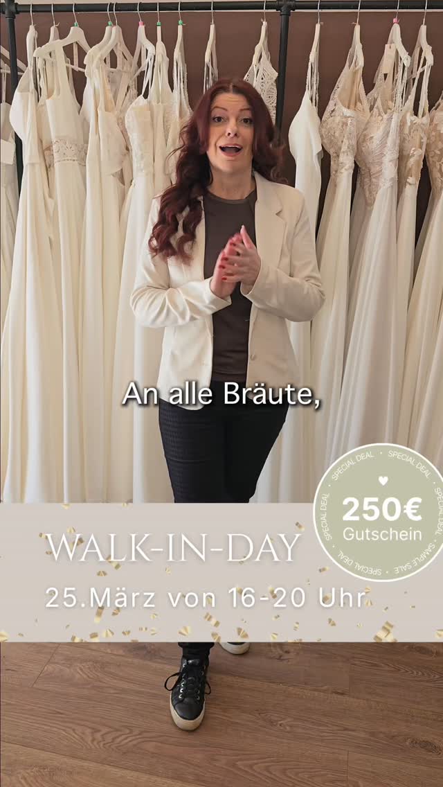 WALK-IN-DAY
Am Mittwoch, den 25. März von 16-20 Uhr, öffnen wir exklusiv unsere Türen für alle Brides-to-be.
Entdecke die neuesten Brautmodentrends, freue dich auf attraktive Rabatte und lerne uns und unseren Store in Hockenheim kennen.
Wenn du an diesem Tag einen Termin vereinbarst, erhältst du von uns einen Braukleid-Gutschein im Wert von 250€!
https://aktion.beu-bridal.de/