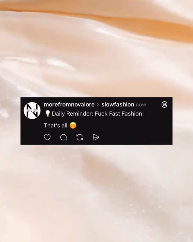 Your regular reminder that Fast Fashion can get F***ed π€·ββοΈ
Everything changes all the time, why canβt we get a new system for fashion? One that isnβt built on destroying the planet, exploiting garmet workers (primarily women), and chipping away at everyoneβs creativity by constantly turning our cheap slop!! π±π±π±
Our planet, our bodies, and our minds deserve so much more! Slow Fashion is the way to go! Check out our Substack article on the detriment that is Fast Fashion
Link in bio & story! βοΈβπ₯βοΈβπ₯