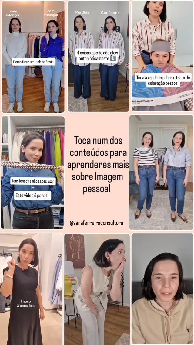 Muitas mulheres querem melhorar a sua imagem… mas não sabem por onde começar.
A verdade é que a imagem pessoal não é só roupa.
É perceber o teu corpo, as tuas cores, os cortes que te valorizam e as combinações que fazem sentido para ti.
Neste reel deixei alguns dos meus conteúdos onde explico bases da imagem pessoal de forma simples e prática.
Toca num deles e começa a descobrir como usar a tua imagem a teu favor.
#consultoriadeimagem #imagempessoal #coloracaopessoal #estilopessoal #dicasdeestilo