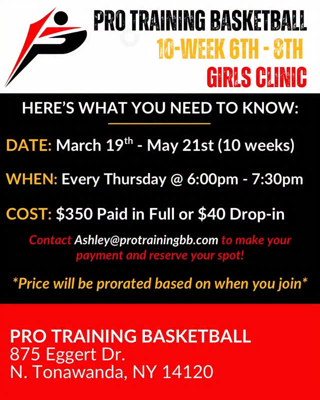MARCH CLINICS ARE HERE
We’re running 3 focused development clinics this March for athletes in 6th–8th grade.
Every clinic is structured, coached with purpose, and built to create real, measurable improvement.
🏀
Girls Basketball Clinic (6th–8th Grade)
Skill development, shooting, finishing, game IQ, and decision-making in a competitive, confidence-building environment.
🏀
Boys Basketball Clinic (6th–8th Grade)
Fundamentals, Defense, spacing, and live play situations that translate directly to games.
Strength Training Clinic (6th–8th Grade – ALL SPORTS)
Open to athletes from any sport, not just basketball.
Athletes will be tested using our OvR performance system to establish a baseline, identify strengths, and guide smart training.
Focus is on movement quality, strength, coordination, and long-term athletic development.
Bonus
Athletes who sign up for both a basketball clinic and the strength training clinic will receive a promo code for $100 off their overall total.
Limited spots. Intentional coaching. Real development.
Let us PROfect Your Game!