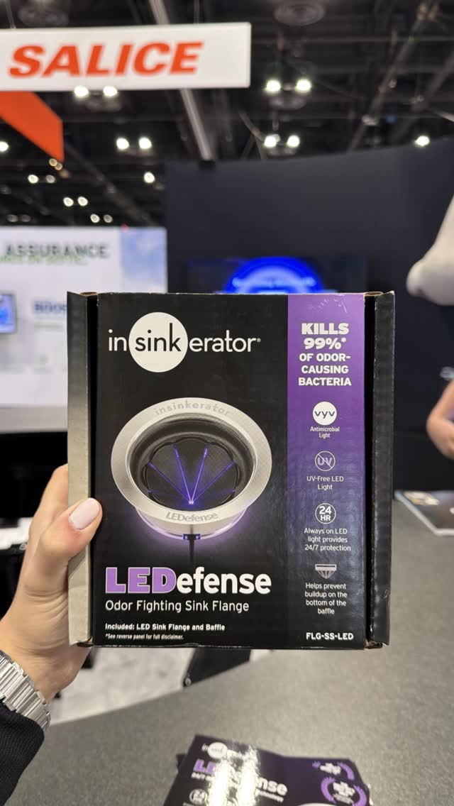 We were tickled to see that the classic Insinkerator brand of garbage disposals was still going strong at the International Builders' Show, which was in Orlando for the final time before moving back to Vegas. We were drawn to one of their newer products: the LEDefense odor-fighting sink flange.
It was just one of the diverse products that caught our eye at the show, from cold-soak bathtubs to sleek monochrome coffee makers to Frank Lloyd Wright–inspired bath fittings. Follow us if you want to see our other top picks!
#IBSMarchMadness #TheMarketingDirectors #TMDRealEstate #NAHB #InternationalBuildersShow