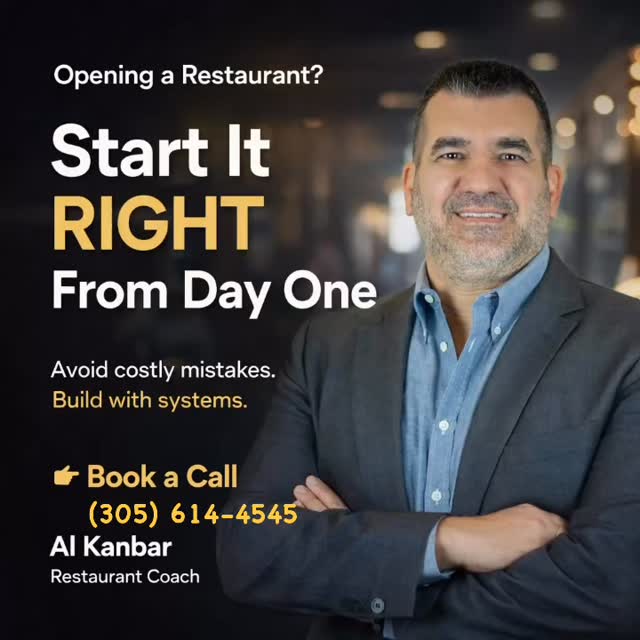 Opening a restaurant is one of the biggest investments you’ll ever make.
But most people start the wrong way.
They focus on design, menu, and branding…
and completely ignore the systems behind the business.
That’s where the money is lost.
I’ve worked with restaurants across the country,
and I’ve seen the same mistake over and over again.
No structure.
No cost control.
No clear plan.
That’s exactly why I coach restaurant startups.
To help you:
✔ Build it right from day one
✔ Avoid expensive mistakes
✔ Set up real systems
✔ Launch with confidence
If you’re serious about opening your restaurant—
👉 Book a Call (305) 614-4545
Let’s build it the right way.
— Al Kanbar
Hands-On Restaurant Coach
#RestaurantStartup
#RestaurantOwner
#RestaurantConsultant
#RestaurantCoach
#foodbusinessowner