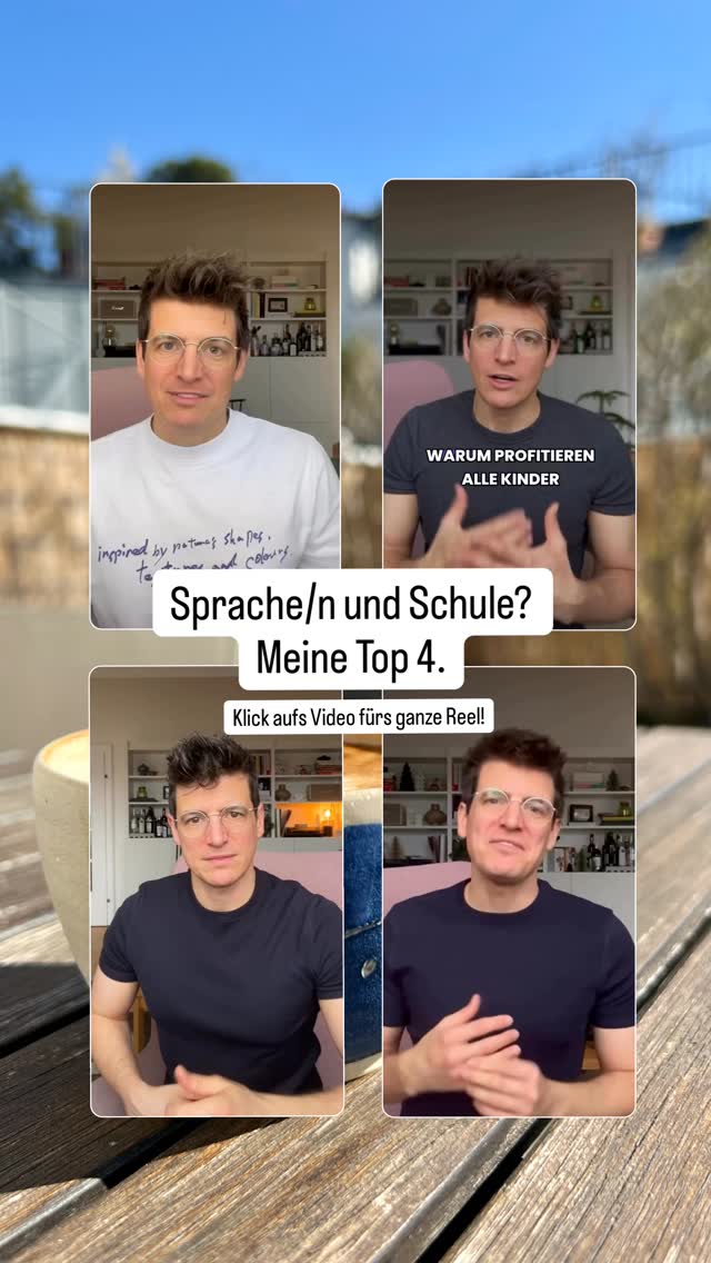 Das Thema Sprache/n und Schule hat viele Facetten.
In diesem Reel habe ich dir vier meiner wichtigsten Reels zusammengestellt, mit Wissen zum Thema Sprachen in der Schule, das du meiner Meinung nach unbedingt haben solltest.
Was ist deine wichtigste Erkenntnis zum Thema Sprache/n und Schule?
⬇️ Schreib es in die Kommentare oder schick das Reel an eine Person, die es sehen sollte.