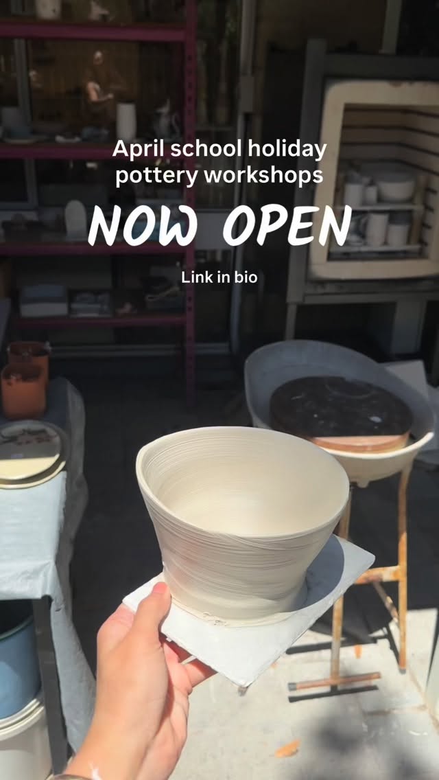 April school holidays are just around the corner 🌿
Join us at Potteroo for a series of creative, hands-on pottery workshops designed for kids ready to use their creativity and for all experience levels.
From guided themed sessions to relaxed free-choice making, there’s something for everyone.
No experience needed, just come ready to get a little messy and have fun.
Spots are limited, bookings via the link in bio ⭐️