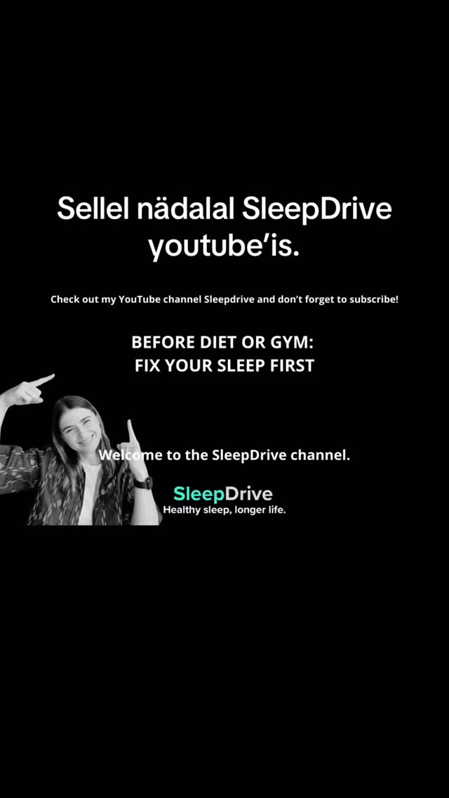 Sellel nädalal vaatame üle, mida sina valesti teed! Tavaliselt, kui soovitakse tervislikuks hakata, siis alustatakse toidust või trennist. Tegelikult peame alustama unest! https://youtube.com/@sleepdrive2026