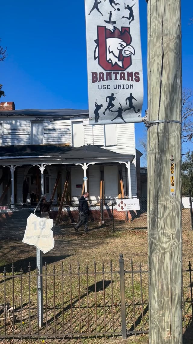 In the final days of the Civil War, as Columbia burned, South Carolina’s government fled the capital.
For nearly two months in 1865, the Dawkins House in Union served as South Carolina’s provisional capitol, where Governor Andrew Magrath conducted the affairs of state.
Today, the Dawkins House stands as the only surviving building—besides the South Carolina State House in Columbia—to have served as the seat of South Carolina’s government.
Preservation South Carolina, the Union–Laurens Commission for Higher Education, USC Union, and Timken are working together to preserve this extraordinary landmark.
Through generations, it has borne witness to the people, stories, events and craftsmanship that shaped our state. Through the Dawkins House Preservation Campaign, we have a remarkable opportunity to restore this historic building.
Learn more and support the Dawkins House Preservation Campaign at the link in our bio ⬆️