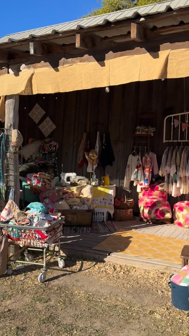 I found the coolest Quilty booth at Roundtop! Susie Brush of Bluebird Originals @rb_bluebirdoriginals is amazing a turning vintage textiles into wearable art! She would be an amazing vendor at your next show! I adore that she respects quilts and only uses cutter quilts in her garments.
My daughter got 2 darling tops from vintage fabrics, and I may have an entire quilted suit, that no matter what my daughter suggested, is absolutely not too much. Stay tuned. I’ll show it off soon!
If you are in Warrenton for the spring show, Susie is across from the gin, down the south side of Granny McCormick’s yard. #happyquiltypeople #repurposedclothing #quilt