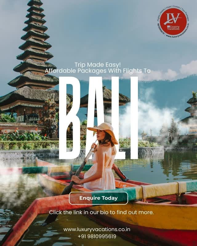 LUXURY VACATIONS brings to you exclusive deals on International and Domestic Hotels and Flights and other Cruise packages and Vacations , with amazing prices and Offers : Find out more on https://www.luxuryvacations.co.in/
#Bali #BaliIndonesia #VisitBali
#ExploreBali #balitravel