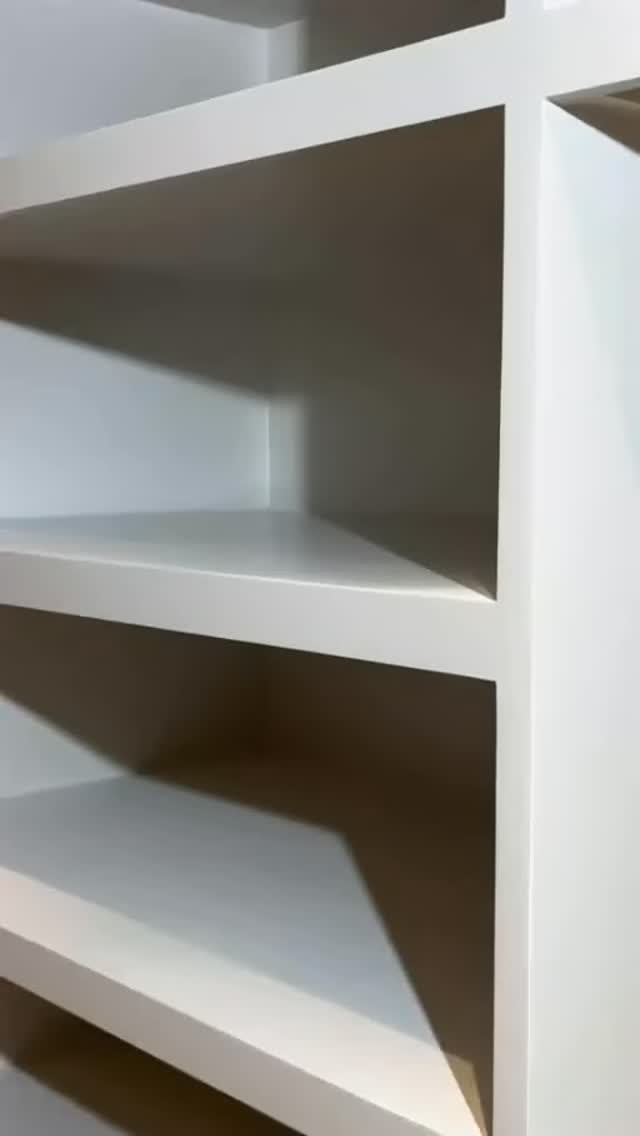 What do you think now ? A walk in wardrobe to be proud of stepping into. #walkin #wardrobe #decoration #spray #london