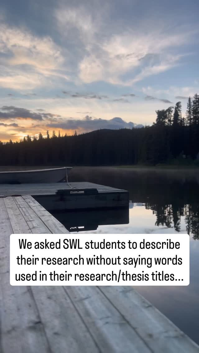 We asked some SWL students to describe their research without using the words in their research/thesis titles.