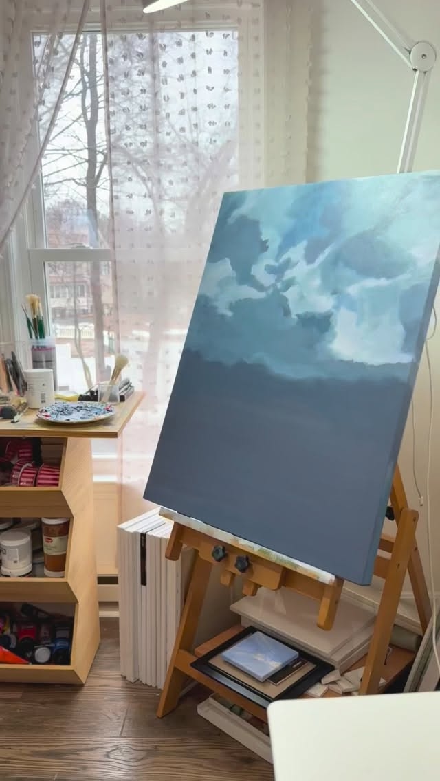 It’s a rainy Monday morning, I got four hours of sleep, and I’ve repainted this twice already.. third times the charm!