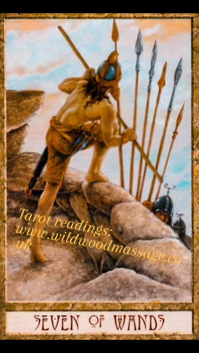 Seven of wands Tarot: Defence. Hold your ground. You are in a strong position, but need to defend yourself. The ground is uneven and in the original Rider Waite deck he wears odd shoes, signifying uneven ground. In this deck he is barefoot signifying vulnerability. Yet he is protected by the building he stands on.
Tarot readings online or in person
#hebdenbridge #hellohebdenbridge #tarot #tarotreader #tarotcardreading