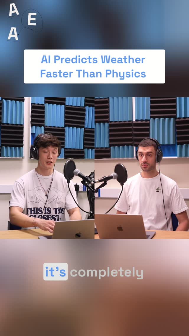AI has revolutionized weather forecasting. Gone are the hours-long physics simulations; Google's new model predicts the weather in under a minute, outperforming older methods. A glimpse into AI's predictive future.
Listen now, link in bio.
#ArtificiallyEverAfter #AEA #AIinScience #WeatherForecasting