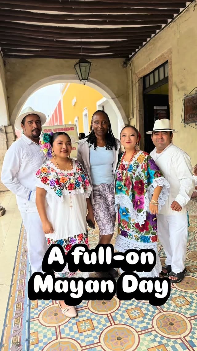 A Kenyan lady, wellness & yoga instructor and practitioner toured with Señor Travel Bug on Tuesday. She didn’t want cenotes, or beaches or ATVs. She wants history and food. She visited Chichen Itza, one of the world’s most celebrated ruins and Ek Balam where she could touch the buildings, climb them and go into them. She ate in a locals’ Mayan restaurant, tied lots of delicacies in ‘magic’ Valladolid. It was a spectacular day, and she was spectacular company. #africa #cancun #mexico #mayans #food