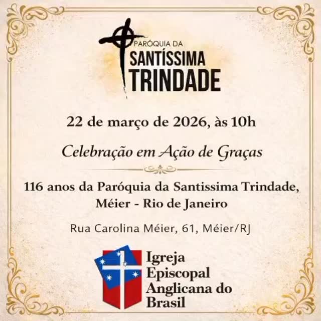 Estamos celebrando nosso 116° aniversário. 🥳🎊
@lcteixeiracoelho agradecemos pelos momentos em que esteve na nossa paróquia.
#trindademeier
#anglicanameier #anglicancommunion #igrejaanglicana