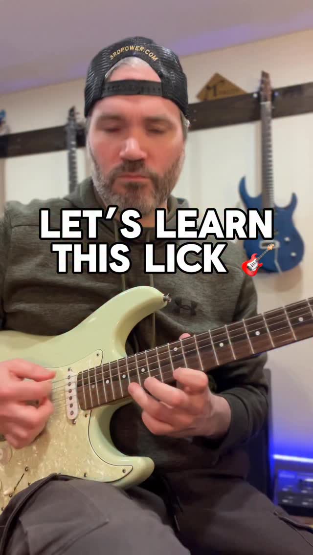 Here’s a fun triplet lick using E blues with some outside notes. You can use this to create tension and release or just throw it in at any point within your E blues/rock soloing. NOTE: I hybrid pick (pluck w/ my middle finger) the notes marked with an up stroke and I hammer on from nowhere the notes not marked with any pick direction. FREE TABS ON MY PATREON. Link in bio 🎸 for tones I’m using my @kieselguitars with @3rdpoweramps new MagFrag pickups #guitar #music #lesson #guitarlessons