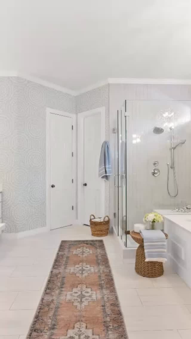 This bathroom was designed to feel like a quiet exhale at the end of the day—soft light pouring in, layered textures, and a tub that practically invites you to slow down. From the warm woven accents to the delicate tile and serene palette, every detail was chosen to create a spa-like escape right at home.
Because the best luxury? Time to unwind.
#SamanthaKateInteriors #BathroomDesign #SpaLikeBathroom #SoakingTub #InteriorDesi