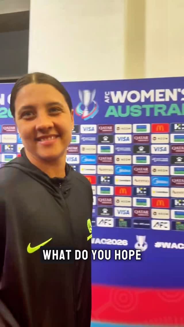 What do the @matildas hope is the legacy of the Women’s Asian Cup? Sam Kerr and Ellie Carpenter share their thoughts ahead of the final against Japan this Saturday in Sydney.
Video capture and questions by @ishaonthefield