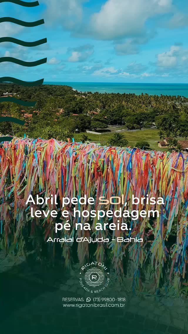 Abril é aquele mês em que tudo se encaixa: clima agradável e o privilégio de aproveitar Arraial d’Ajuda - BA com mais tranquilidade.
Para quem ama a sensação de acordar com o horizonte azul à sua espera, não há momento melhor.
Garanta a sua reserva hoje mesmo!
Pousada Rigatoni e Beach Club
Reserva: (73) 9 9800-1818
www.rigatonibrasil.com.br
.
.
#clubdepraia #rigatoni #beachclub #destinosbrasileiros #viagem