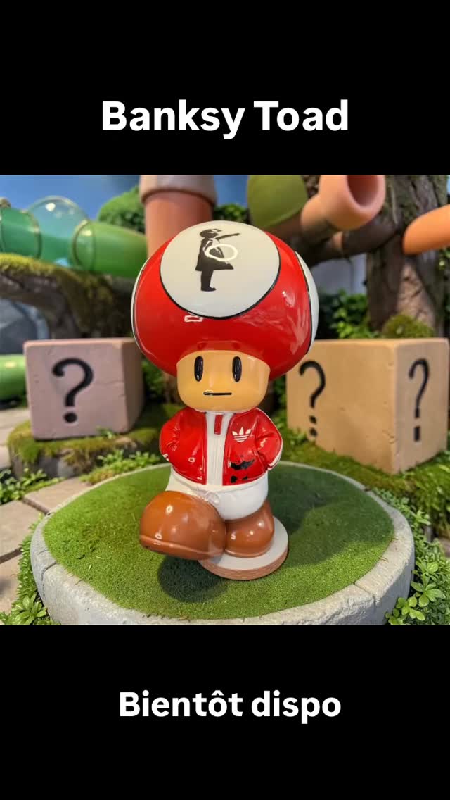 Visible ce week-end au centre-ville d’Aix en Provence #sculpture #art #banksy #mariobross #toad