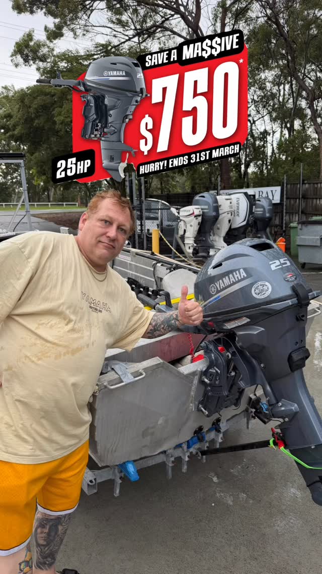 Grant was pretty happy with the upgrade from his Evinrude 25hp to a new Yamaha 25hp on his beloved Tinnie. Also happy to take advantage of saving $750 this month! One less problem. Call 3186 5270 to lock in yours new 25hp today. #marinecareqld #yamahaoutboardsaustralia #99problems