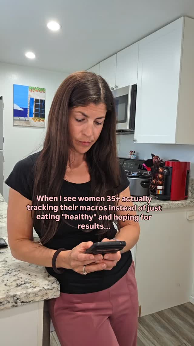 I see so many women try to “eat healthy” all day and then wonder why nothing’s changing.
And I made this same mistake for a long time myself.
What I wish I knew sooner is even healthy food has calories, and some healthy foods are really calorie-dense (such as avocados, nuts, oils, etc)
Without realizing it, it’s easy to eat more calories than your body actually needs.
Fat loss isn’t about perfection or cutting out foods you love; it’s about being in a calorie deficit (eating slightly less than you burn) and getting the right balance of protein, fats & carbs.
That’s why tracking your macros works: you actually know what’s going in your body, so you can make adjustments that get results without giving up the foods you love or feeling restricted.
Curious how tracking macros can actually make fat loss easier? Comment “MACROS” and I’ll share my free training with you!
#trackingmacros #fatlossover35 #commondietmistakes #loseweightandkeepitoff #loseweightover35