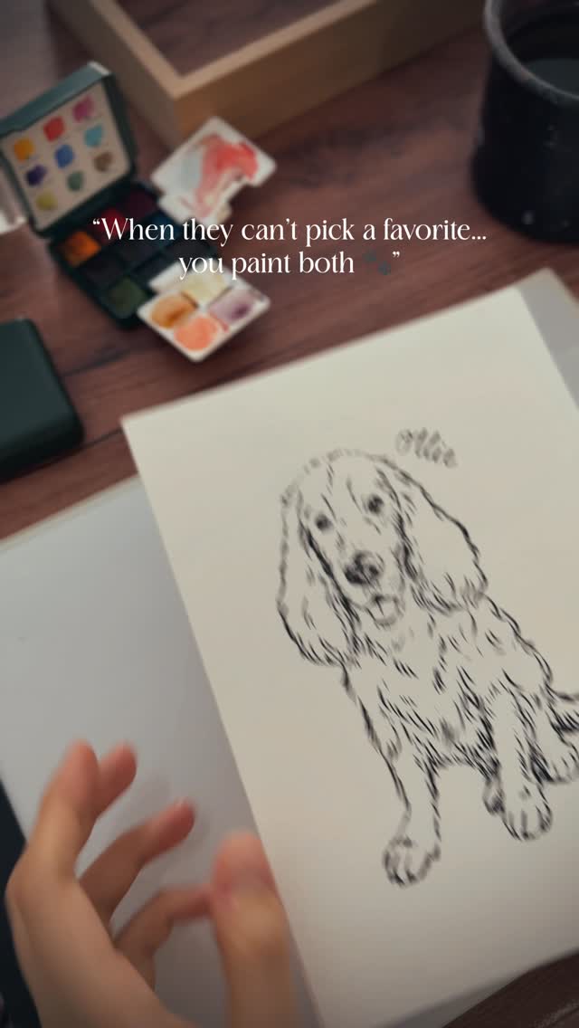 Why choose when you can have both?
This time Ollie’s pawrents couldn’t decide between the ink drawing or the painting so they commissioned both.
Custom and personalised orders are not something I take on often, but every now and then I open spots for them. If you have a special furry one you’d love to have painted, slide into my DMs and let’s talk 🐶🎨
#capturedbyjeanc #artbyjeanc #artistmalaysia #petportraitpainting