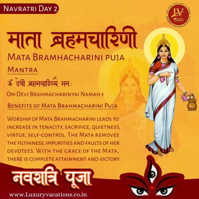 On the second day of Navratri, we seek the blessings of Maa Brahmacharini 🙏
She represents devotion, strength, and the power of penance — guiding us toward peace and purpose.
LUXURY VACATIONS brings to you exclusive deals on International and Domestic Hotels and Flights and other Cruise packages and Vacations , with amazing prices and Offers : Find out more on https://www.luxuryvacations.co.in/
#MaaBrahmacharini #BrahmachariniMata
#JaiMataDi #JaiMaaDurga #navratriday2