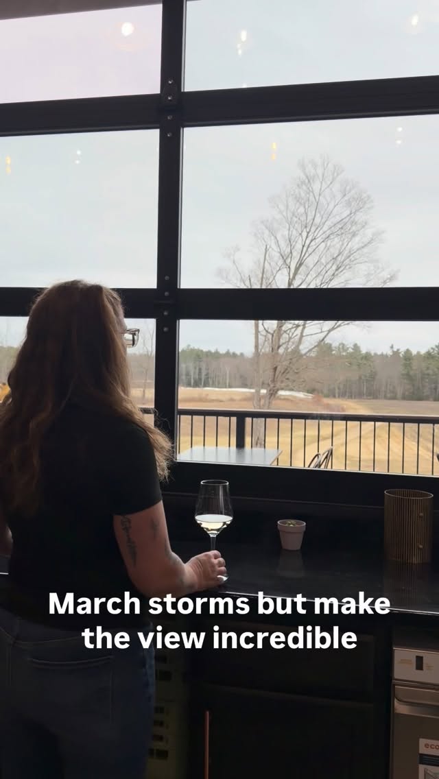 March storms just hit different when this is the view 🌧️🍷
Moody skies over the vineyard, good music, and the perfect place to vibe.
The tasting room opens at 11am — come watch the storm roll through with a glass in hand. ✨
#flaghill #newhampshire #winery #tastingroom #spring
