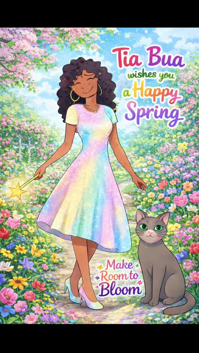 🪄Wands Up, World. 🌎
🙏 Namaste & Hola!
Happy 1st Day of SPRING!!!!🌸🌹🌼🌻🌲
Spring into a new you!
Just like a garden needs space, sunlight, and care to grow, we need to plant our own seeds to change and glow.
Make Room to Bloom!
Tia Bua
#tiabua
#spring
#mindset
#author
#bookstagramm