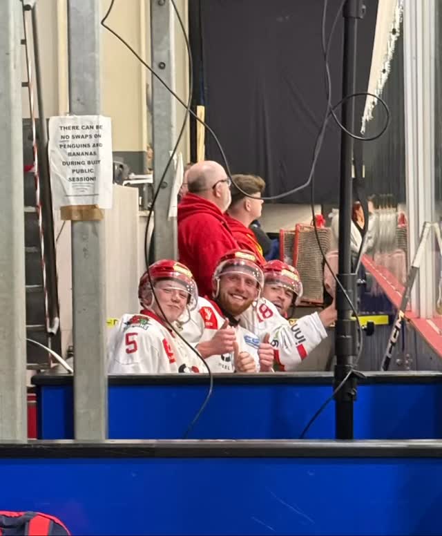 Might be my favorite photo so far… not sure Coach agrees … there was a @dragonsihc gathering in the box last night !#effingterrible #hockeyisfamily #bemoredragon