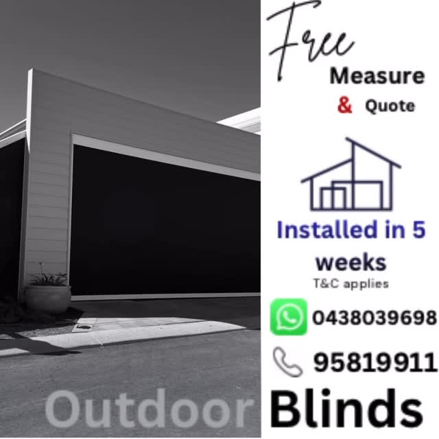 🔥 Outdoor Blinds Installed in Just 4-5 Weeks! 🔥
Transform your outdoor area into a space you can enjoy all year round ☀️🌧️
Want to use your backyard in every season? Our Premium Retractable Outdoor Blinds are the perfect solution — stylish, durable, and built for Australian conditions. Perfect for alfresco areas, patios, balconies, and verandahs.
We supply and professionally install, making the whole process easy and hassle-free.
✅ Block wind & rain
✅ Reduce heat & glare
✅ Create a comfortable outdoor living space
✅ Custom made to suit your home
✅Instant quote via message
📍 Servicing Perth Metro Area
📞 Call us today for an instant quote: 9581 9911
💬 WhatsApp us on: +61 438 039 698
Enjoy your outdoor space in comfort all year round::