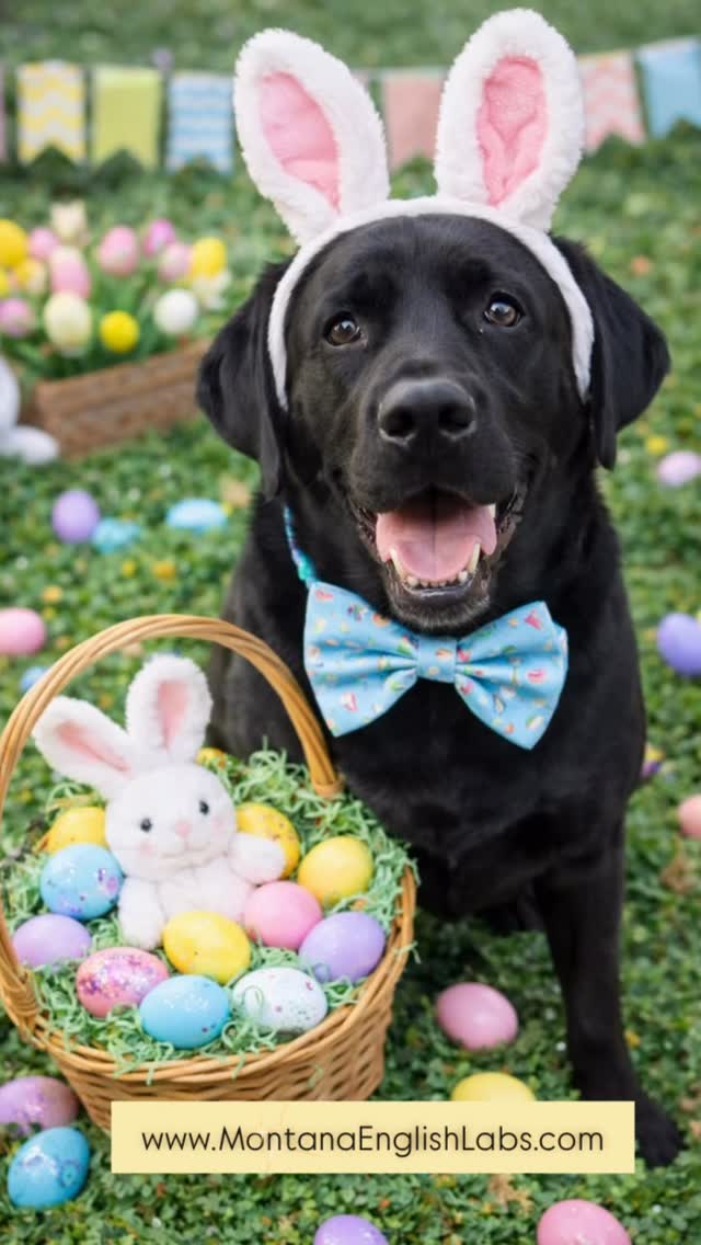 “The Easter Bunny came early… and she has four paws 🐾💛 #MontanaEnglishLabs”#labradorretriever #labradorpuppy #labrador #puppiesofinstagram