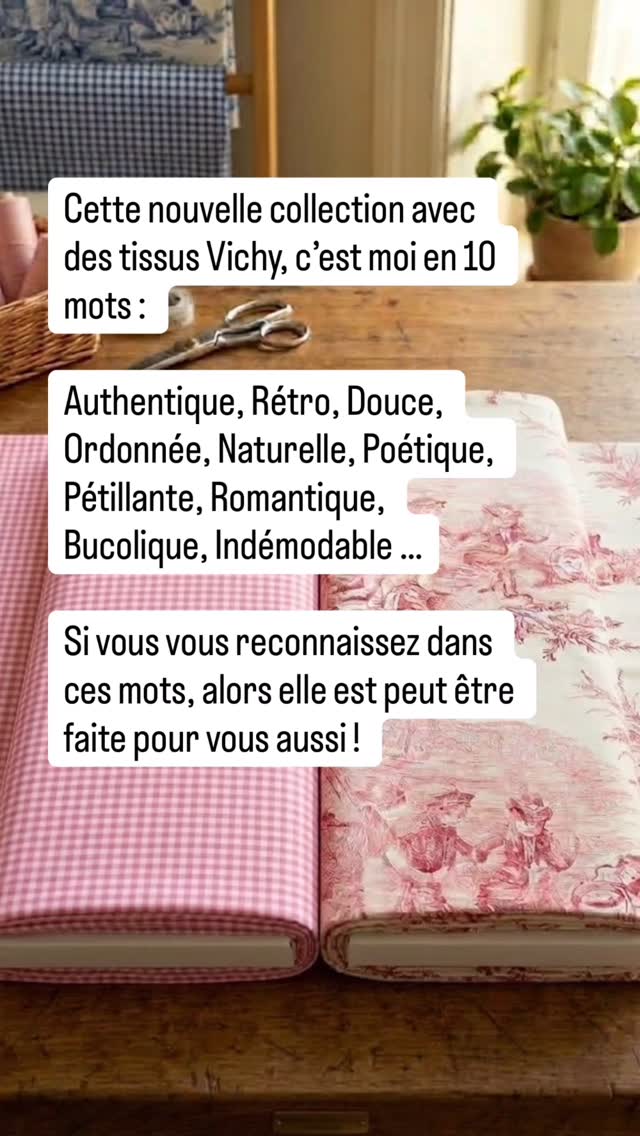 Le Vichy rejoint la toile de Jouy… Une nouvelle douceur fait son entrée ! 💕
Chaque pièce de cette nouvelle collection porte un bout de soleil, un bout d’essentiel, et surtout, un bout de ma douceur de vivre. 🌸
Si vous vous reconnaissez dans ces mots…
alors cette collection est peut-être faite pour vous ! 🤗
A découvrir dans ma boutique en ligne !
.
.
.
#vichylovers #douceurdevivre #frenchchic