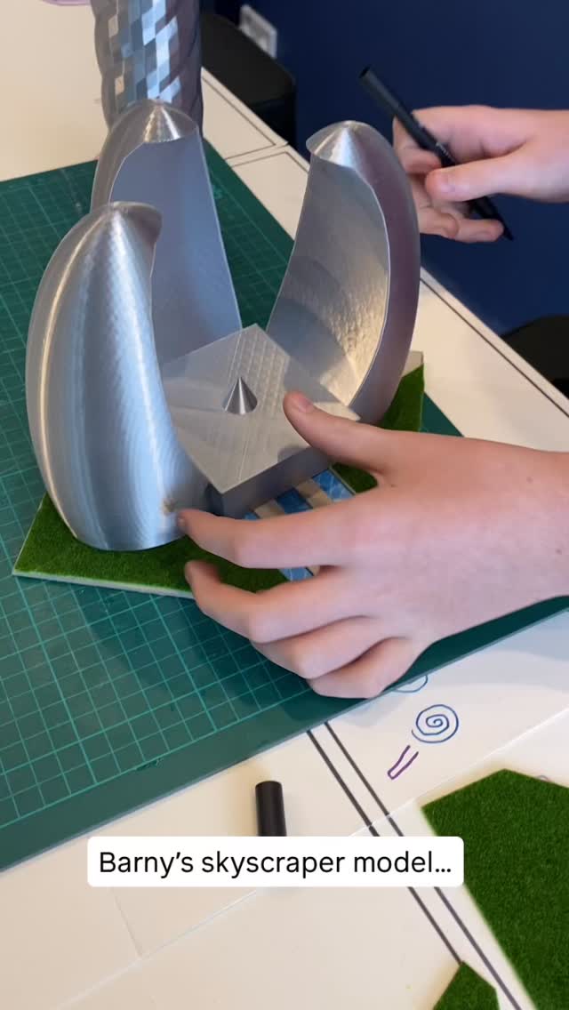 Barny’s skyscraper model! Quite impressive! #youngdesignersacademy #godalming #milford #guildford #guildfordmums