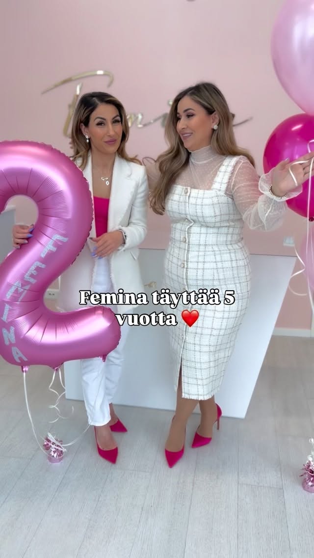 Feminan 5v synttäritarjoukset!🎉🎂✨
Juhlimme 5-vuotispäiväämme SUPER-upeilla tarjouksilla 🔥 kaikilla klinikoillamme (Helsinki, Tampere, Turku) 30.4.2026 asti – paitsi botuliinihoidot vain Helsingissä! 💃🩷
-Mikroneulaus💉: 99 € / hoitokerta (norm. 119€)
- 30min laserkarvanpoisto⚡️: 99 € / yksi hoitokerta (norm. 200€)
-Profhilo 🧬: 250 € / alue (norm. 360€)
-Botox (vain Helsinki)💋: -10%
Tarjoukset ovat voimassa kaikilla klinikoilla aikoihin, jotka varataan 1.-30.4.2026 välisenä aikana. Tarjous voimassa vanhoille ja uusille asiakkaille. ❤️ Vain uudet varaukset!
FEMINAN TOIMIPISTEET
📍HELSINKI: Solvikinkatu 2
📍TAMPERE: Kauppakatu 3
📍TURKU: Yliopistonkatu 29
Femina’s 5th Birthday Offers! 🎉🎂✨
We’re celebrating our 5th anniversary with SUPER exciting offers 🔥 at all our clinics (Helsinki, Tampere, Turku) until 30 April 2026 — except botulinum treatments, which are available only in Helsinki! 💃🩷
-Microneedling💉: €99 / treatment session (regular price €119)
-30 min laser hair removal⚡️: €99 / treatment session (regular price €200)
-Profhilo🧬: €250 / area (regular price €360)
-Botox (Helsinki only)💋: -10%
The offers are valid at all clinics for appointments booked between 1–30 April 2026. The offer is valid for both existing and new customers. ❤️ New bookings only!