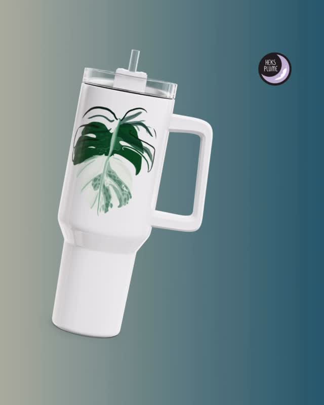 Monstera Delight? Plant lover you say? In need of hydration because we are all just fish with the water inside us because of keratin. (There’s a great @hankgreen video about how we are all fish, check it out, he also hasn’t sponsored this video or anything, he just gets free hype).
Um. Yeah. That’s about it. Get this really coool (ahhh, ahhh? 🙃 get it?) 20oz stainless steel tumbler.
There is a monstera leaf on both the front and back.
Find it at: heksplume.art (<<that’s my website!) under home decor.
#plantlady #monstera #stayhydrated #