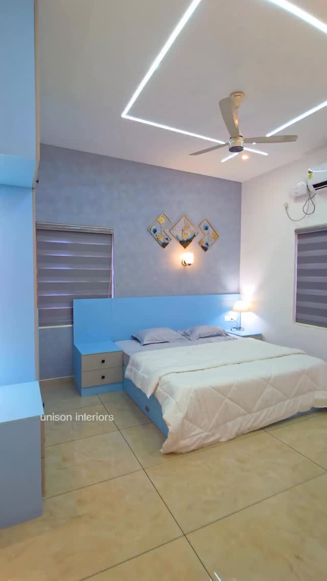 Transforming walls into art.🏠📈wallpaper #interiordesign #unisoninteriors #interiordesigner #trendingreels #keralahomes #viralreels #keralahomes #modularkitchen #bedroomideas #bedroom