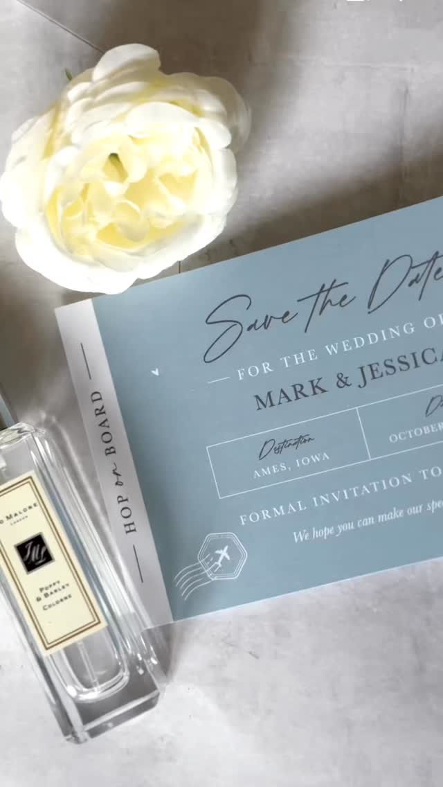 SOMETHING BLUE 🩵
Dusty blue boarding pass save the date & silver acrylic aeroplane fridge magnet. The perfect keepsake for guests to remember your special day long after your destination wedding 💍
FIND OUT MORE ⬇️
www.paperflore.co.uk
#destinationwedding #savethedate #destinationweddings #bride #2027wedding