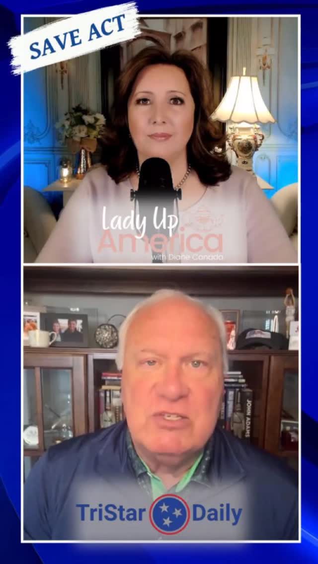 From this week's Lady Up America episode. Steve Gill @tristardaily and Diane Canada discuss the SAVE ACT. Full episode link in BIO. #christianwomen #ladyupamerica #republicanwomen #christianmoms