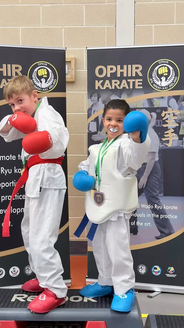 First and second place for Mark and Joshua at the Irish Wado Open today in Crumlin, Nirthern Ireland.