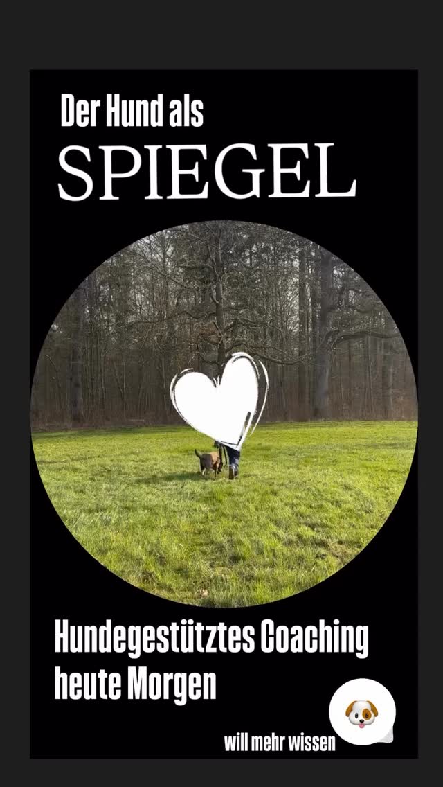 Samstag.Zeit, bei dir selbst anzukommen.
Oft tragen wir unsere Themen leise mit uns –im Funktionieren, im Alltag, im ständigen „Ich muss noch…“.
Und gleichzeitig spüren wir:So wie es gerade ist, fühlt es sich nicht wirklich stimmig an.
Im hundegestützten Coaching wird genau das sichtbar.Nicht durch Worte – sondern durch Erleben.
Der Hund reagiert auf das, was du ausstrahlst.Auf deine innere Spannung.Auf deine Klarheit.Auf das, was vielleicht selbst dir noch nicht ganz bewusst ist.
✨ Wo hältst du innerlich fest?✨ Wo bist du unsicher?✨ Wo darfst du wieder in Verbindung mit dir kommen?
Der Hund spiegelt – ehrlich und ohne Bewertung.Und genau darin liegt die Chance für echte Veränderung.
Wenn du bereit bist, dir selbst zu begegnen,melde dich bei mir.
Ich begleite dich dabei, über den Spiegel meines Hundes mehr Klarheit, Ruhe und Selbstvertrauen in dir zu finden. 🐾
#hundegestütztescoaching #selbstreflexion #achtsamkeit #nervensystem #innereruhe selbstwahrnehmung coachingmitherz