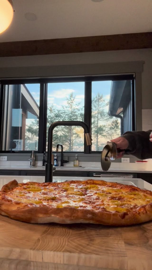 We’ve been away from the house in the woods for over a month. It’s good to be back. And good to have homemade pizza night back! #pizza #pizzanight #food #cooking #cheese