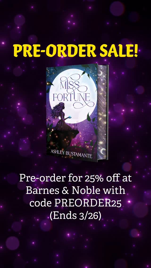 Barnes & Noble is currently holding their pre-order sale, which means you can use code PREORDER25 to get 25% off of Miss Fortune!
This is one of the only opportunities you'll have to get the beautiful hardcover at this kind of discount, so I highly recommend taking advantage of it. 💜 Just in time to order before release, too!
Sale ends 3/26, so make sure to place your order before then.