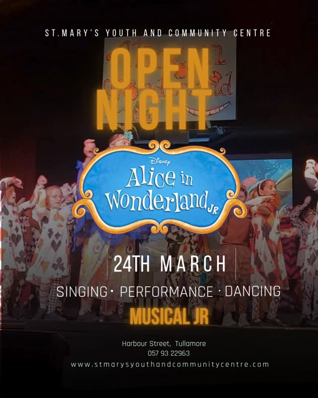 What a fantastic open night for our production of Alice in Wonderland JR. ✨🎭
The energy, the talent, the magic on stage—everything came together to create a truly unforgettable evening. So proud of every performer and everyone behind the scenes who made this journey down the rabbit hole so special. 💙🐇
Special thanks to wonderful audience tonight, your applause made this night very special.
Here’s to 3 more magical nights ahead! 🌟
Stmarysyouthcentretullamore #Tullamore #mtieurope
#AliceInWonderlandJR #openingnight